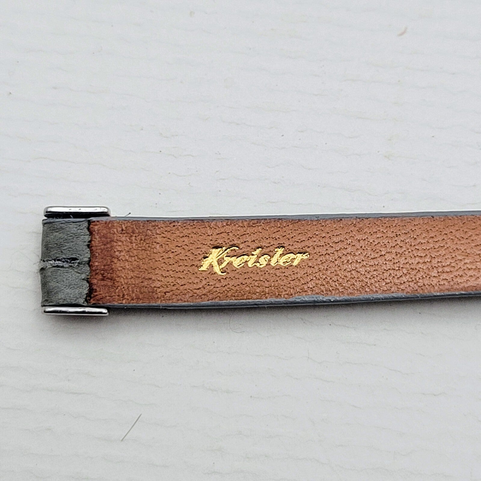 9mm Kreisler Gray Genuine Deluxe Calf Leather Ladies Changette Watch Band #532174