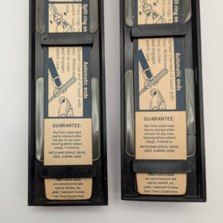 Lot of 2 NOS Timex Gold Tone Expansion Watch Bands Large Wrist Adjustable Japan3