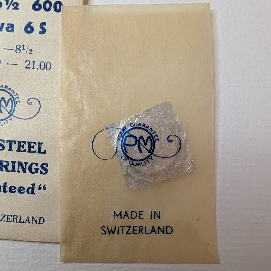 PM Onyx-Steel Mainspring – Fits AS 600 (6½’’’) / Bulova 6S – 1.10×0.09×21.001