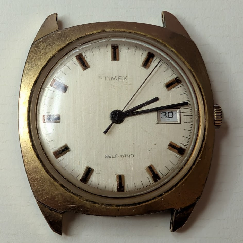 1971 Timex Viscount Self-Wind Date Watch – Not Running – Parts/Repair0