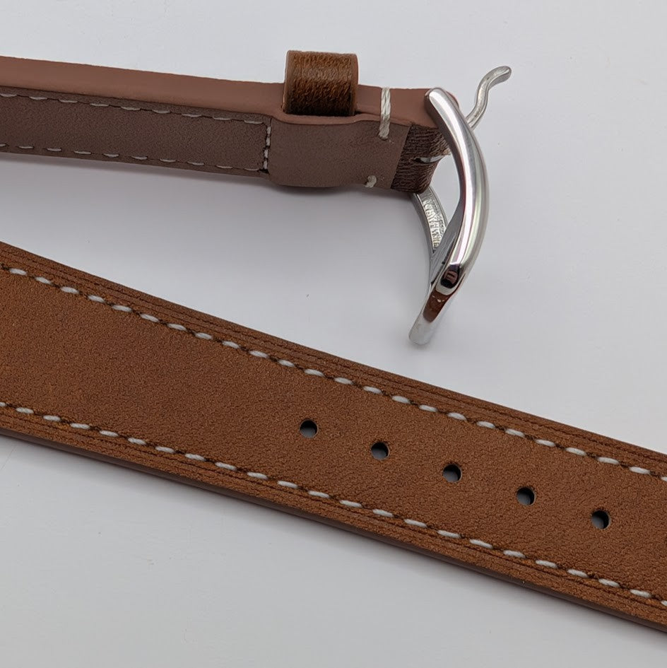 20mm Quick Release Leather Oil Wax Watch Band Strap Light Brown  Universal Fit5