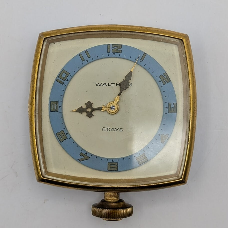 Waltham 8 day 7j, 1926 Travel / Desk Clock, 37s, 7J, Breguet Hairspring - Runs0