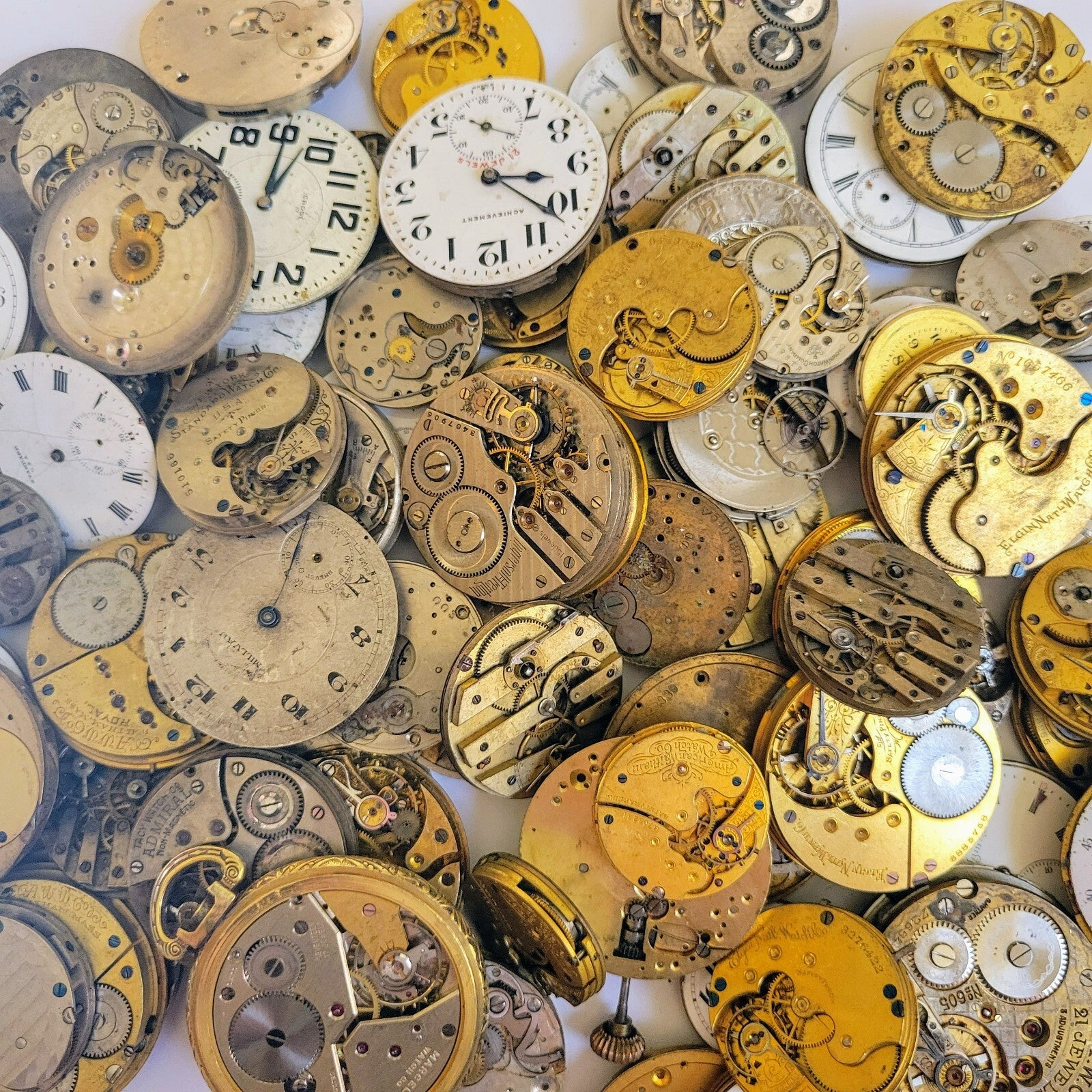 5 Pocket Watch Movement Part Lot - Various Sizes / Grades / Makers - Choose #3