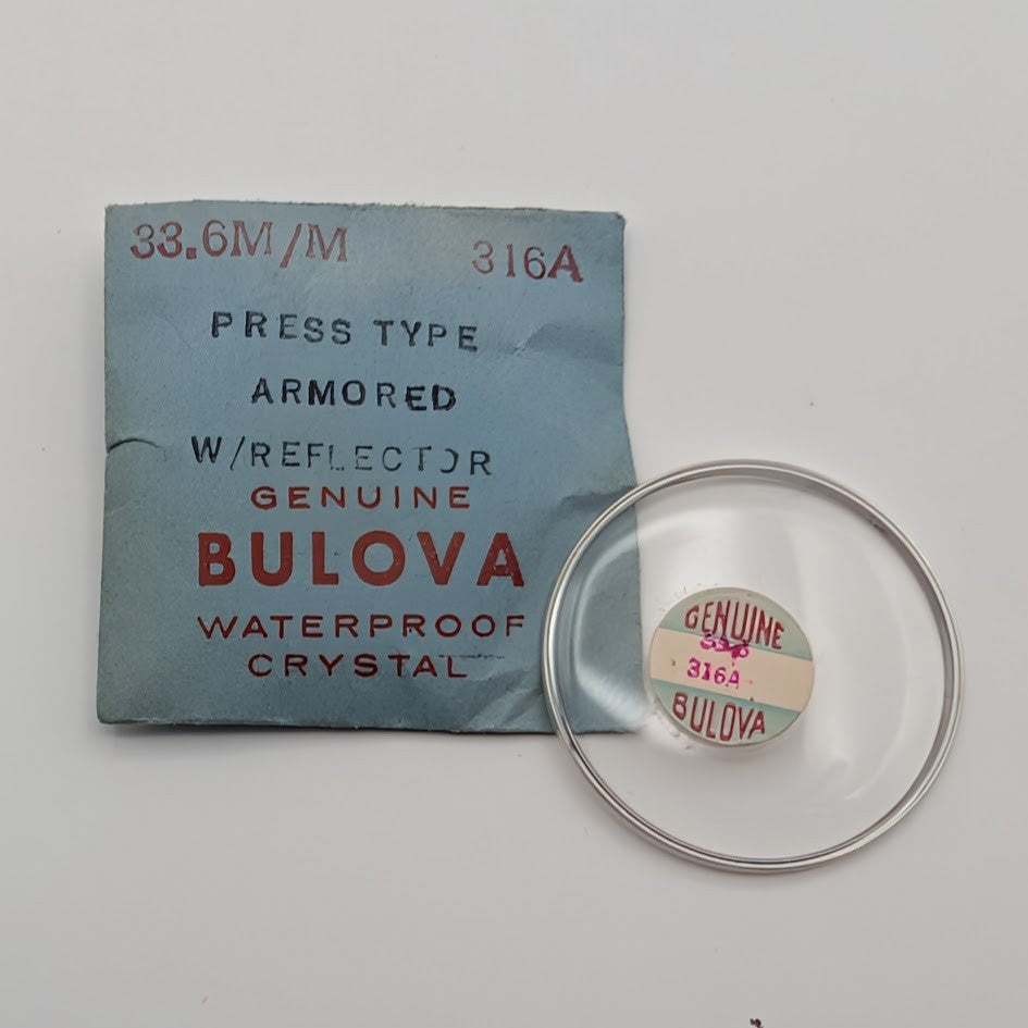 Genuine Bulova Accutron Crystal Ref #316A - 33.6mm Armored Watch Part0