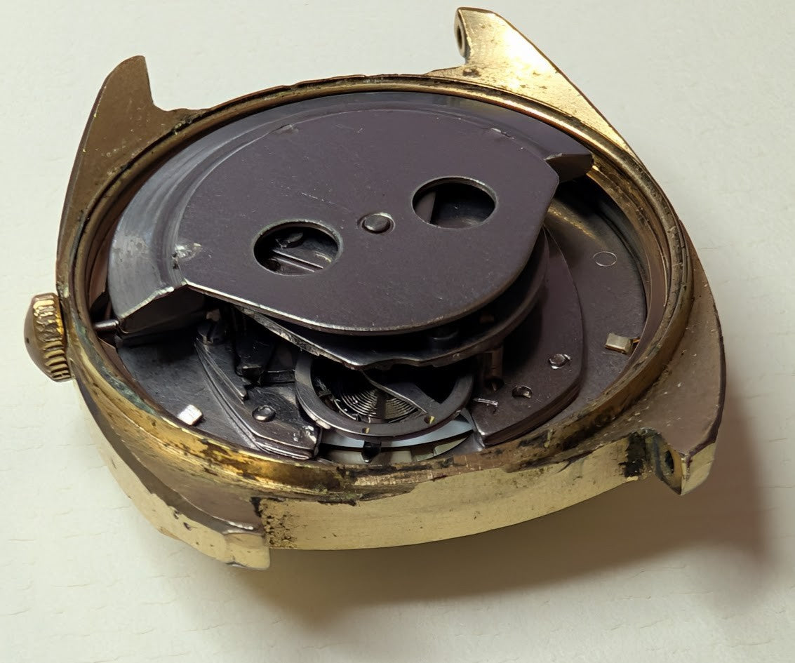 1971 Timex Viscount Self-Wind Date Watch – Not Running – Parts/Repair2