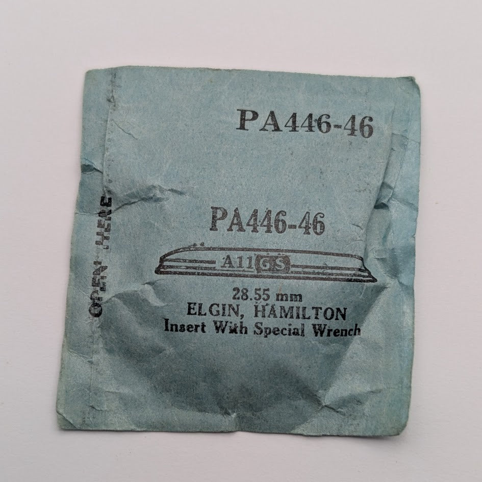 GS PA446-46 Wrist Watch Crystal 28.55mm for Elgin, Hamilton Military Cases - NOS0