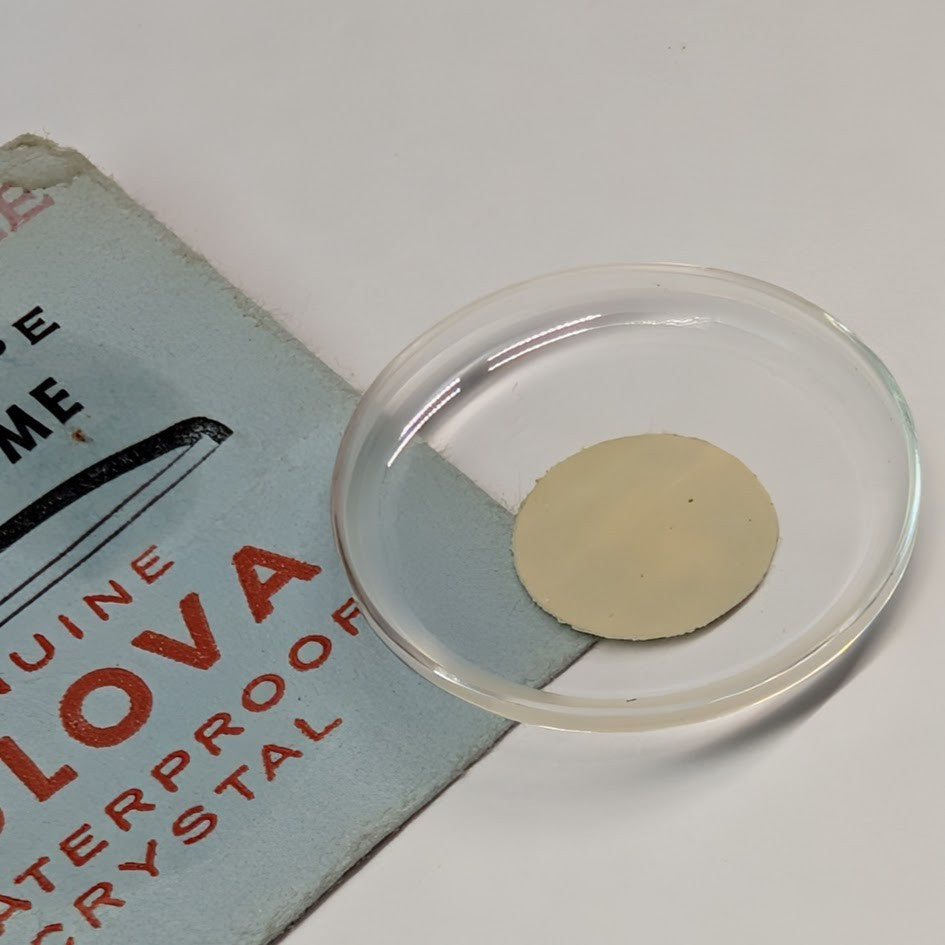 Genuine NOS Bulova 28.3mm Press Dome Replacement Watch Crystal Part # 1112E1