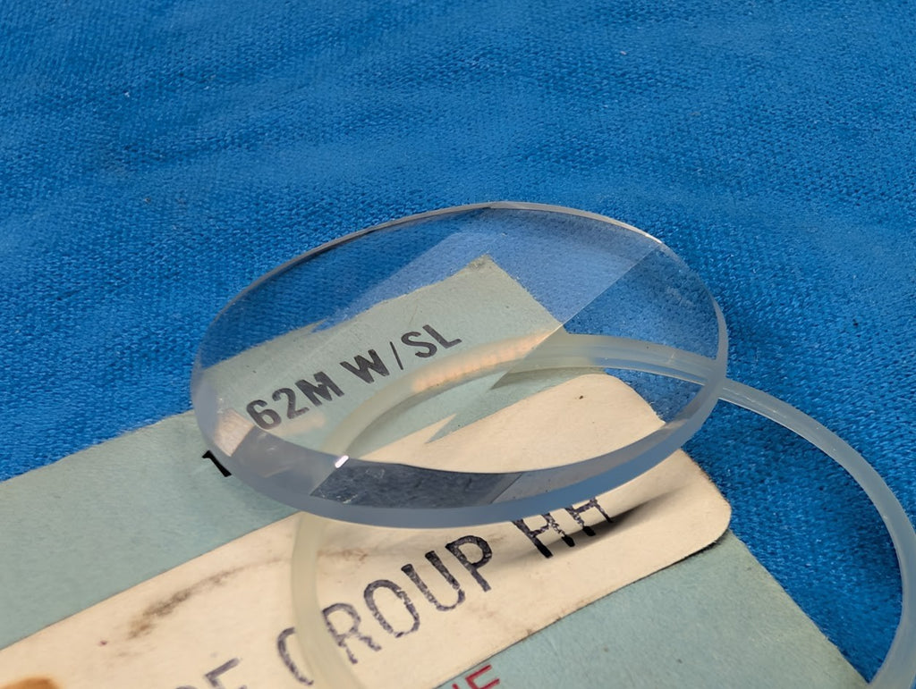 Genuine Bulova 1662M W/SL Faceted Glass Watch Crystal 29mm NOS + Gasket1