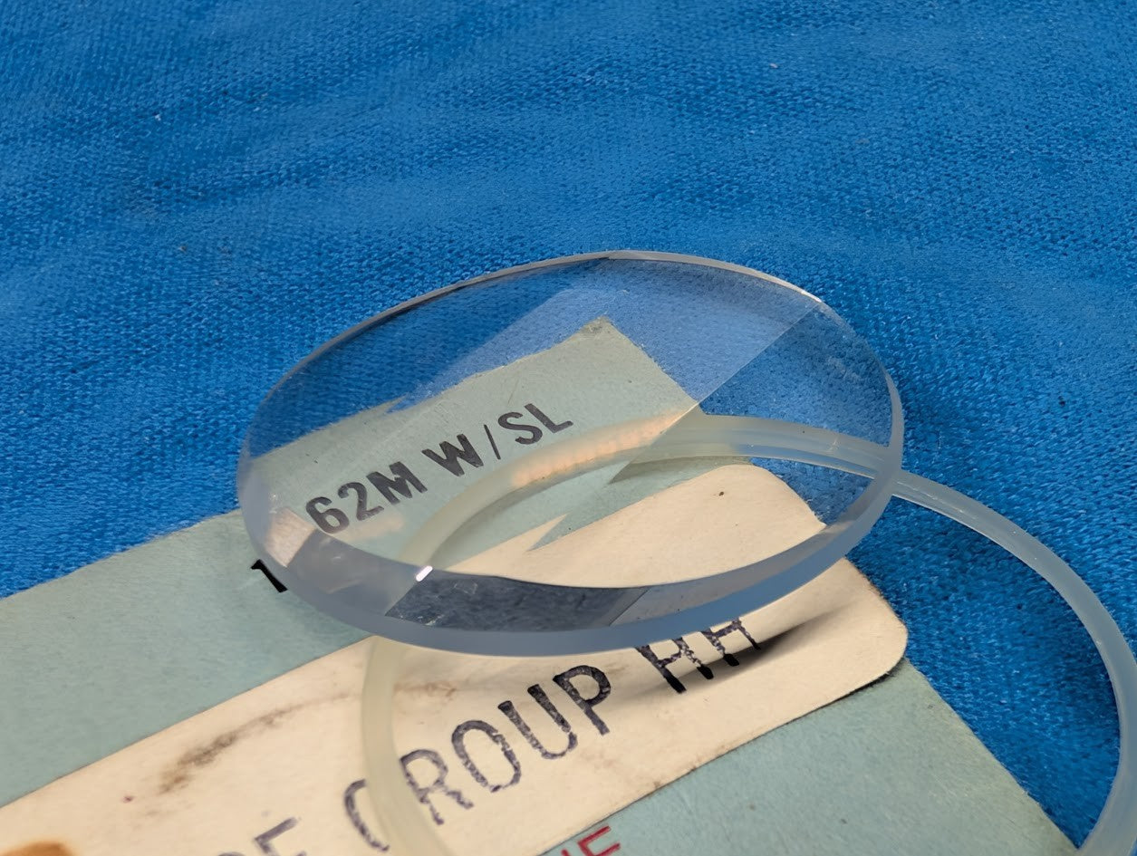 Genuine Bulova 1662M W/SL Faceted Glass Watch Crystal 29mm NOS + Gasket1