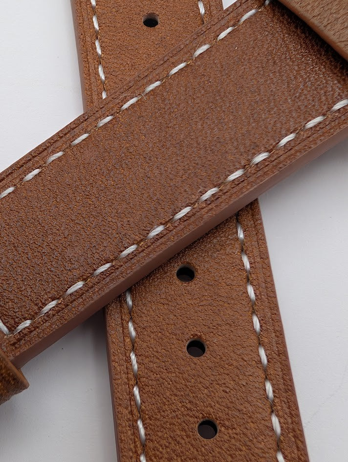 20mm Quick Release Leather Oil Wax Watch Band Strap Light Brown  Universal Fit1