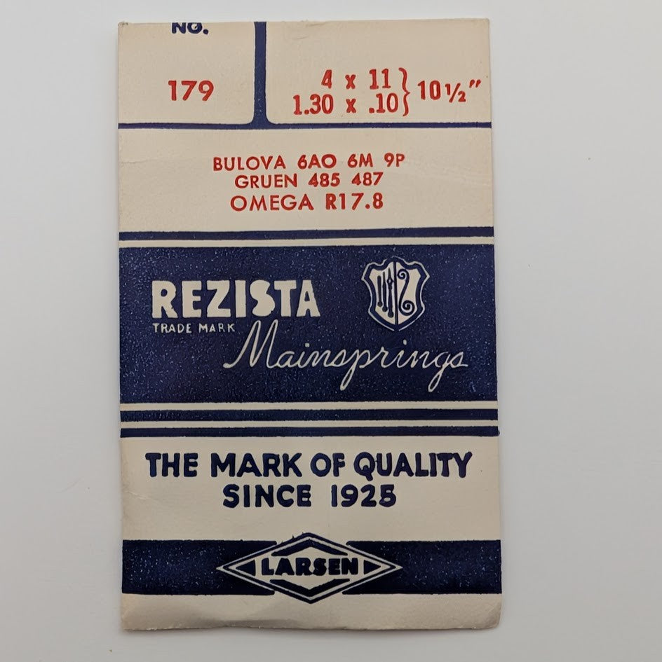 Omega R17.8 Compatible Mainspring – Rezista No.179 1.30×0.10×10½''' NOS0