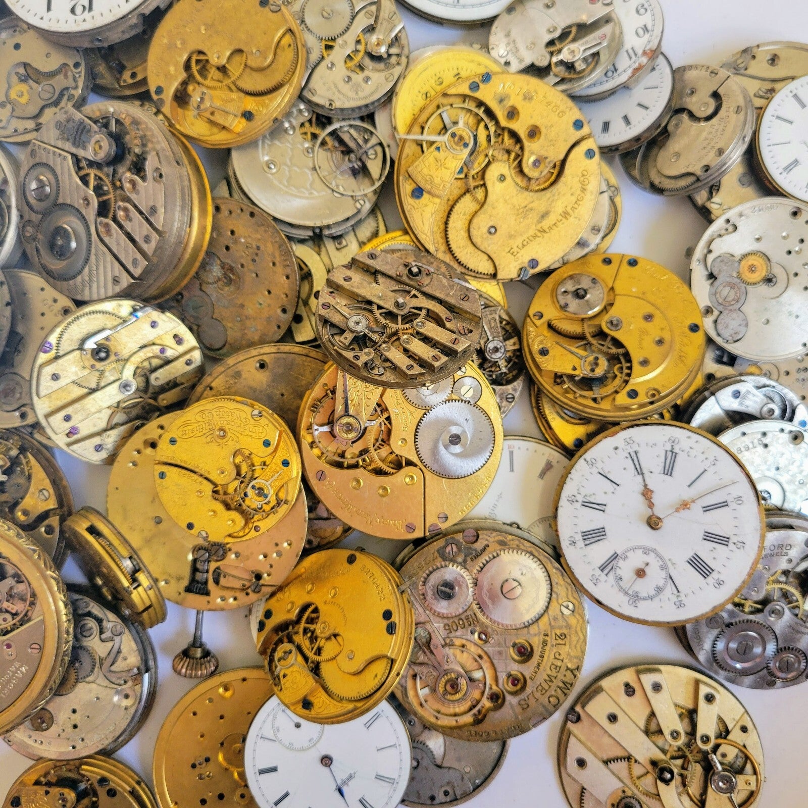 5 Pocket Watch Movement Part Lot - Various Sizes / Grades / Makers - Choose #2