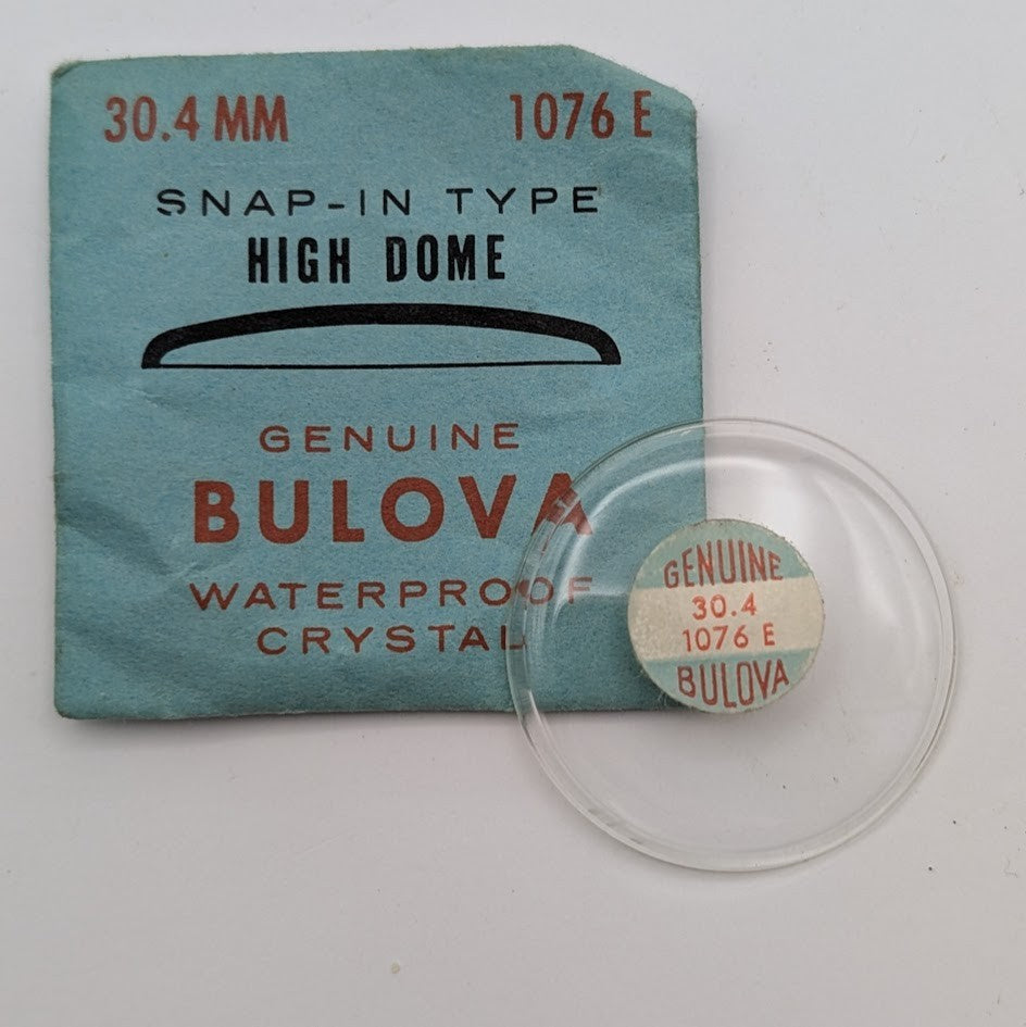 Bulova Snap In Type High Dome Watch Crystal 30.4MM  Part: 1076E0