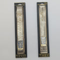 Lot of 2 NOS Timex Gold Tone Expansion Watch Bands Large Wrist Adjustable Japan0