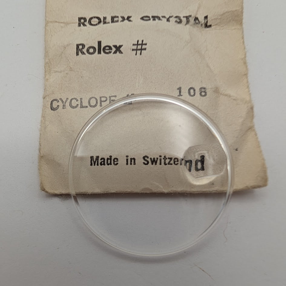 Genuine Rolex 25-108 Acrylic Oyster Cyclop Crystal - New In Open Vintage Package1