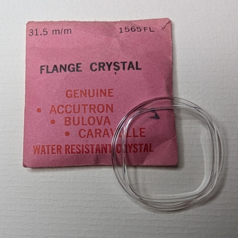 Accutron Bulova Caravelle Flange Watch Crystal NOS Part# 31.5MM 1565FL0