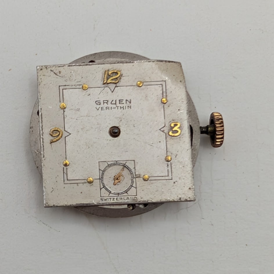 Vintage lot of 5 Mechanical  Watch Movements for Parts  - Various Makers - Gruen4