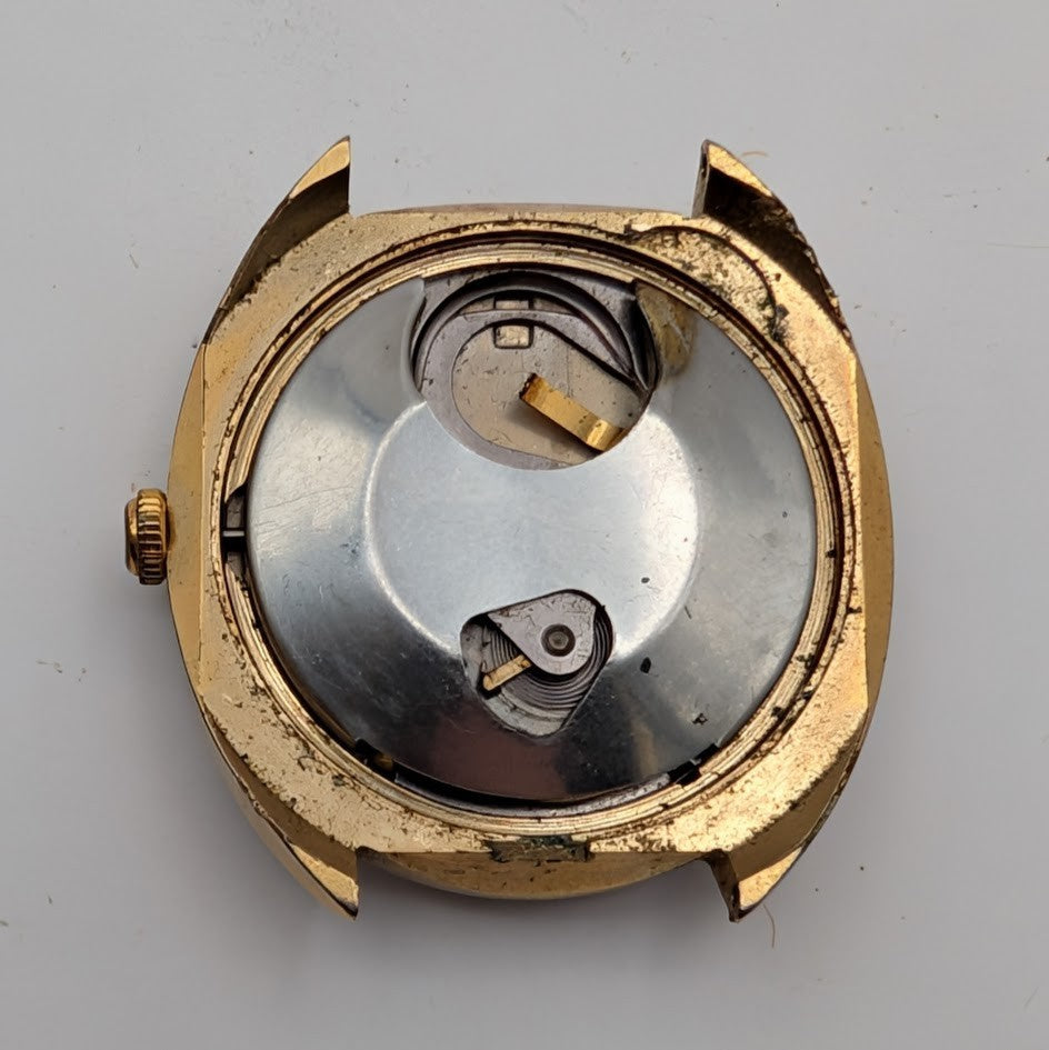 Timex Electric 36mm Watch Head Gold Tone – Missing Hands, Parts/Repair2