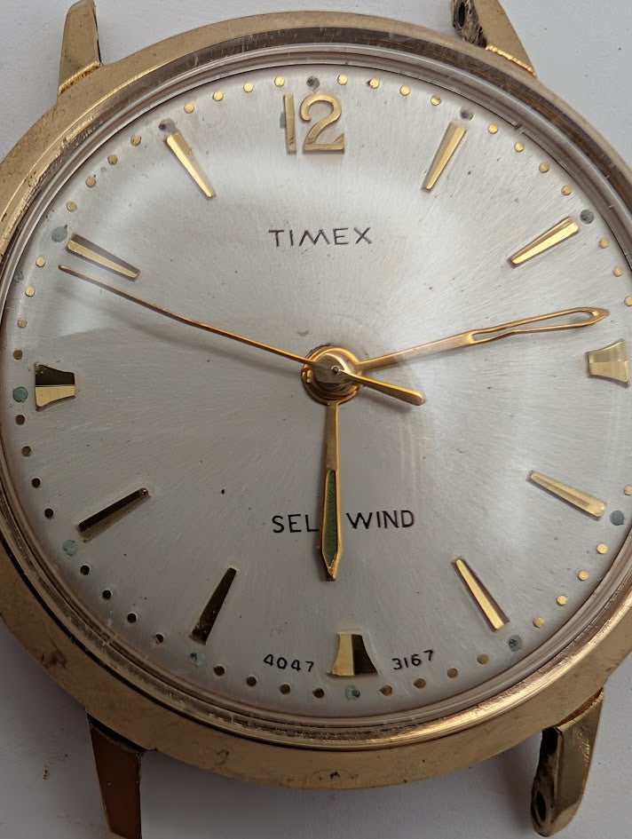 1967 Timex Viscount Self Wind Watch 4047-3167 – Running, Hands Damaged3