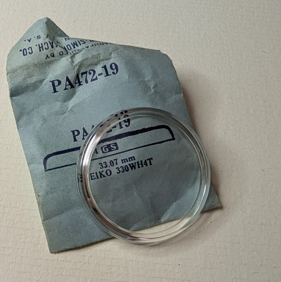 GS PA472-19 Watch Crystal 33.07mm Seiko 330WH4T NOS Replacement1
